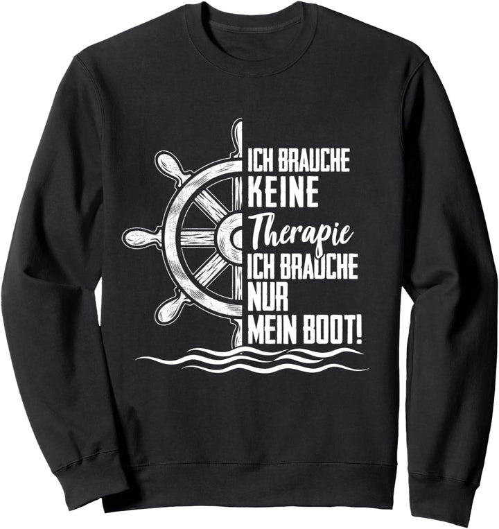 Kapitän Shirt Herren Boot Geschenk Nautik Motorboot Sweatshirt
