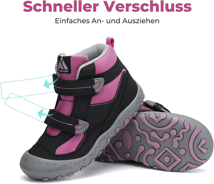 Mishansha Kinder Wanderschuhe Trekking Wanderstiefel Outdoor Trekkingschuhe 27 EU Erikaviolett, 27 E