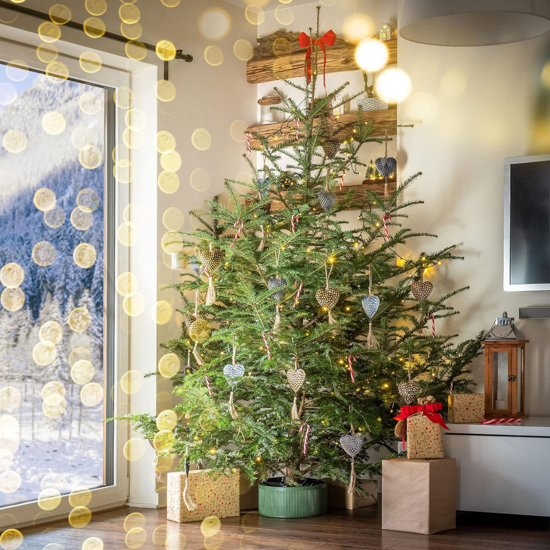 KADAX Weihnachtsbaumständer, Christbaumständer aus recycelten Kunststoff, Tannenbaumständer für eine