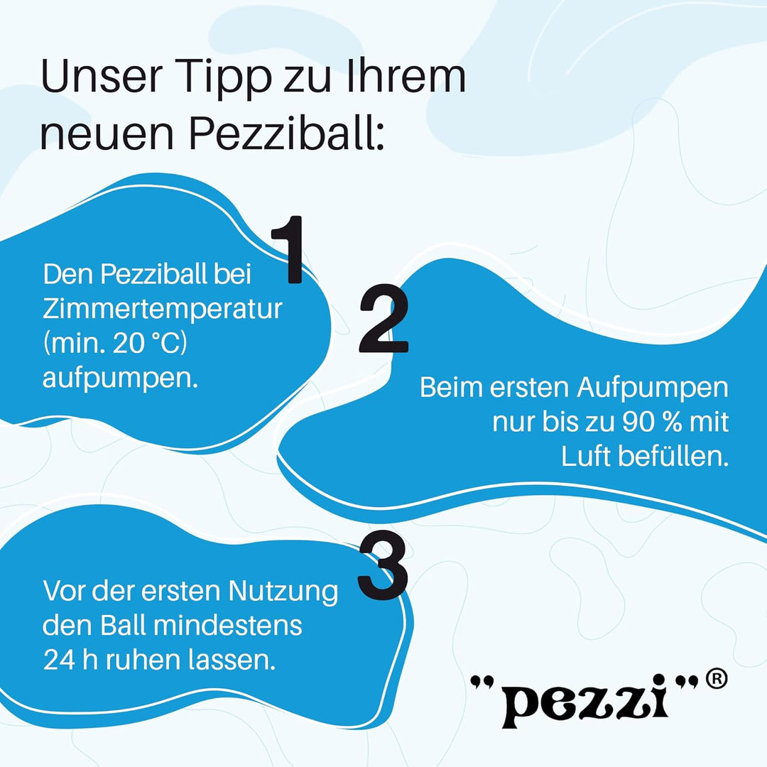 PEZZI Original Pezziball Standard m. Ballschale Sitzball 53cm Violett, 53cm Violett