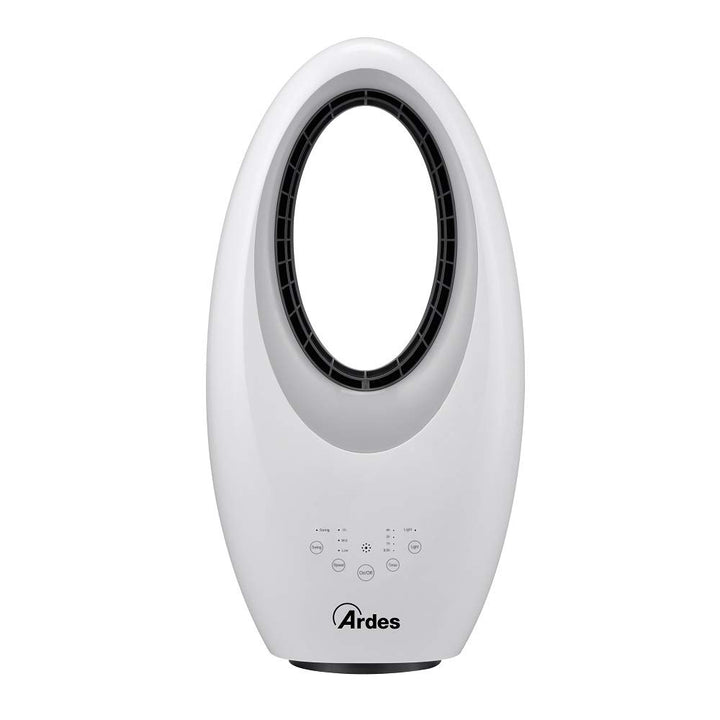 ARDES - Flügelloser Ventilator, leistungsstarker und leiser Ventilator mit Fernbedienung, LED-Nachtl