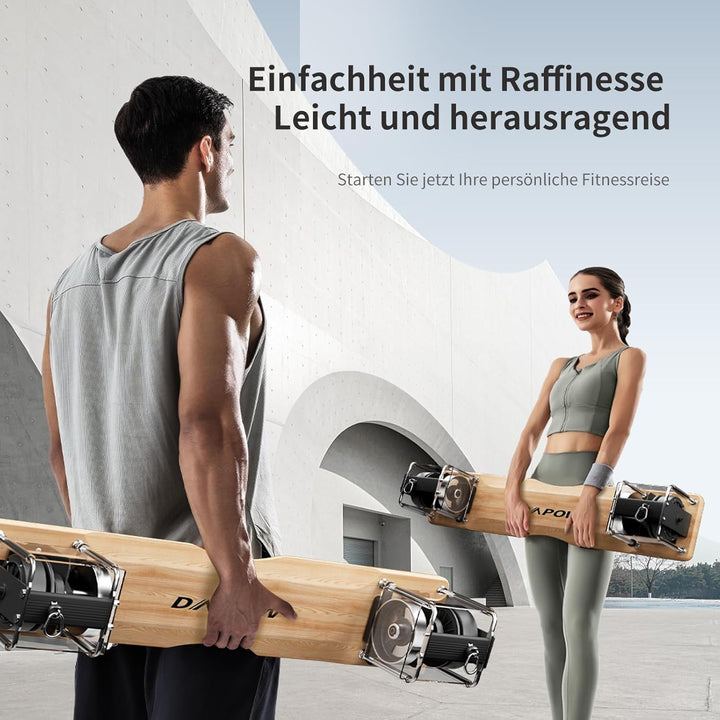 Tragbares Heimfitnessgerät – All-in-One Krafttrainingssystem mit einstellbarem Widerstand (7-17 kg),