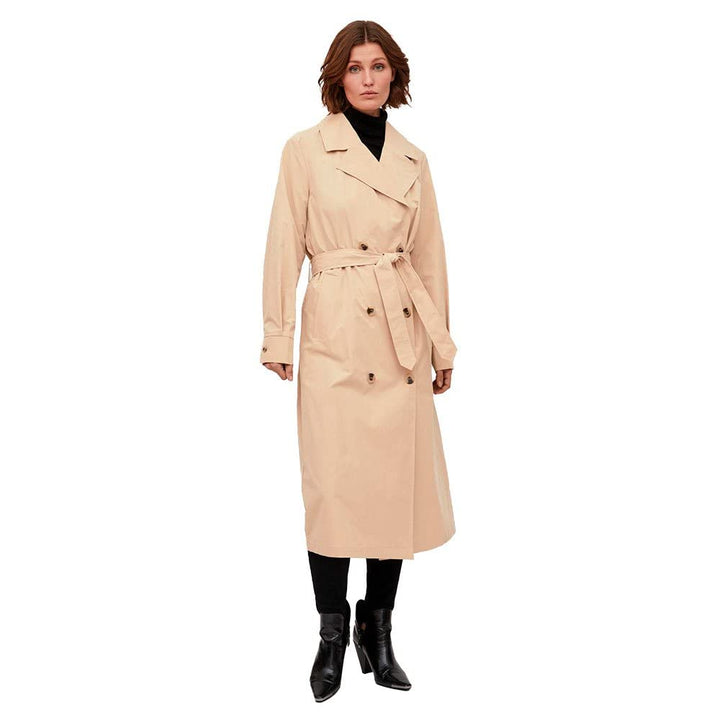 Vila Damen Vimersin Long Trenchcoat-Noos Mantel 38 Sesame, 38 Sesame