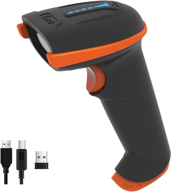 Tera Barcode-Scanner Bildsensor 2D 1D QR Wireless 2,4 GHz mit Ladestation USB-Kabel Digitaler-Bildsc