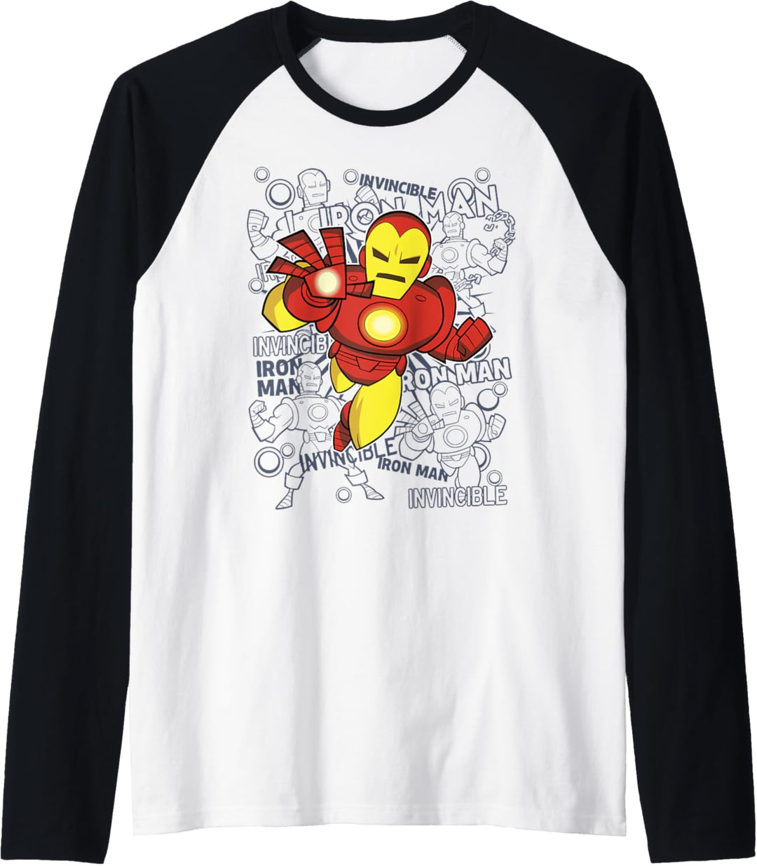 Marvel Avengers Iron Man Doodles Raglan