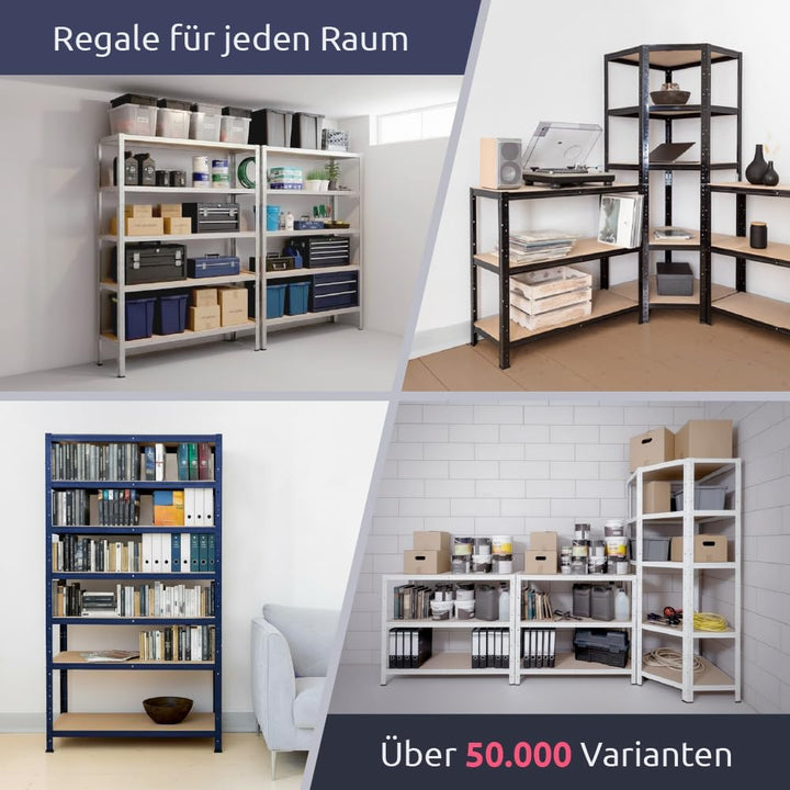 shelfplaza® 180x40x30cm Home Schwerlastregal verzinkt/Metallregal mit 5 Böden/Kellerregal Metall, Ga