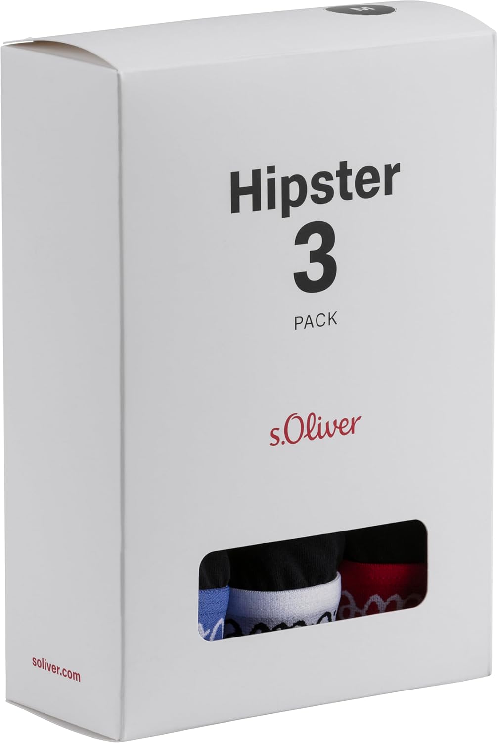 s.Oliver Pack Basic - Herren - Hip-Short/Pant - Unterwäsche, 3x Schwarz Gekontert M