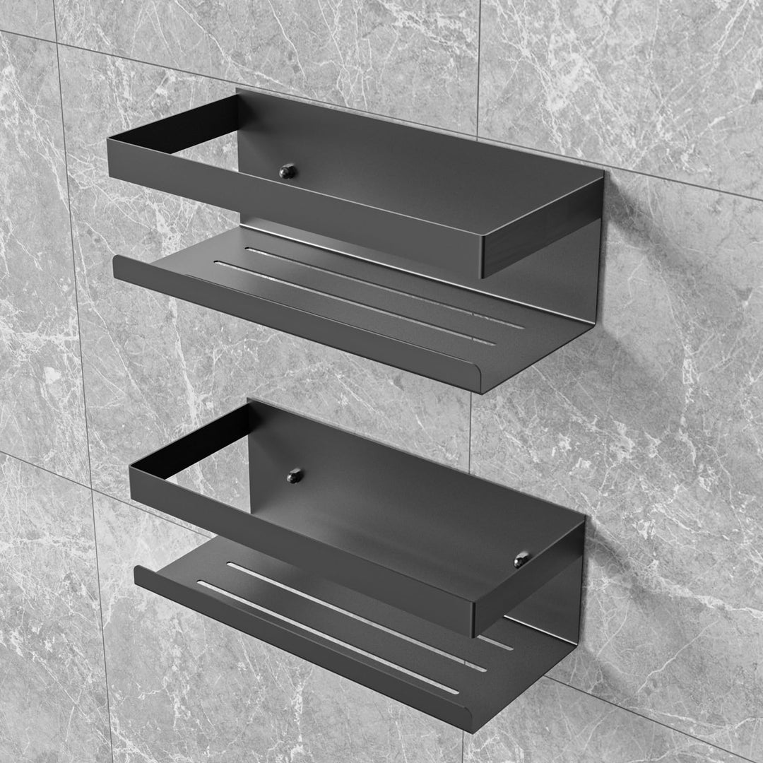 UUlioyer Duschablage Ohne Bohren, Duschregal aus Edelstahl SUS304, 2 Stück Badezimmer Regal Organize