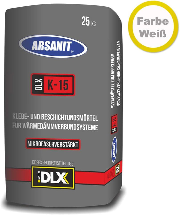 Klebe und Armierungsmörtel Beschichtungsmörtel Mikrofaserverstärkt 25 kg | weiss