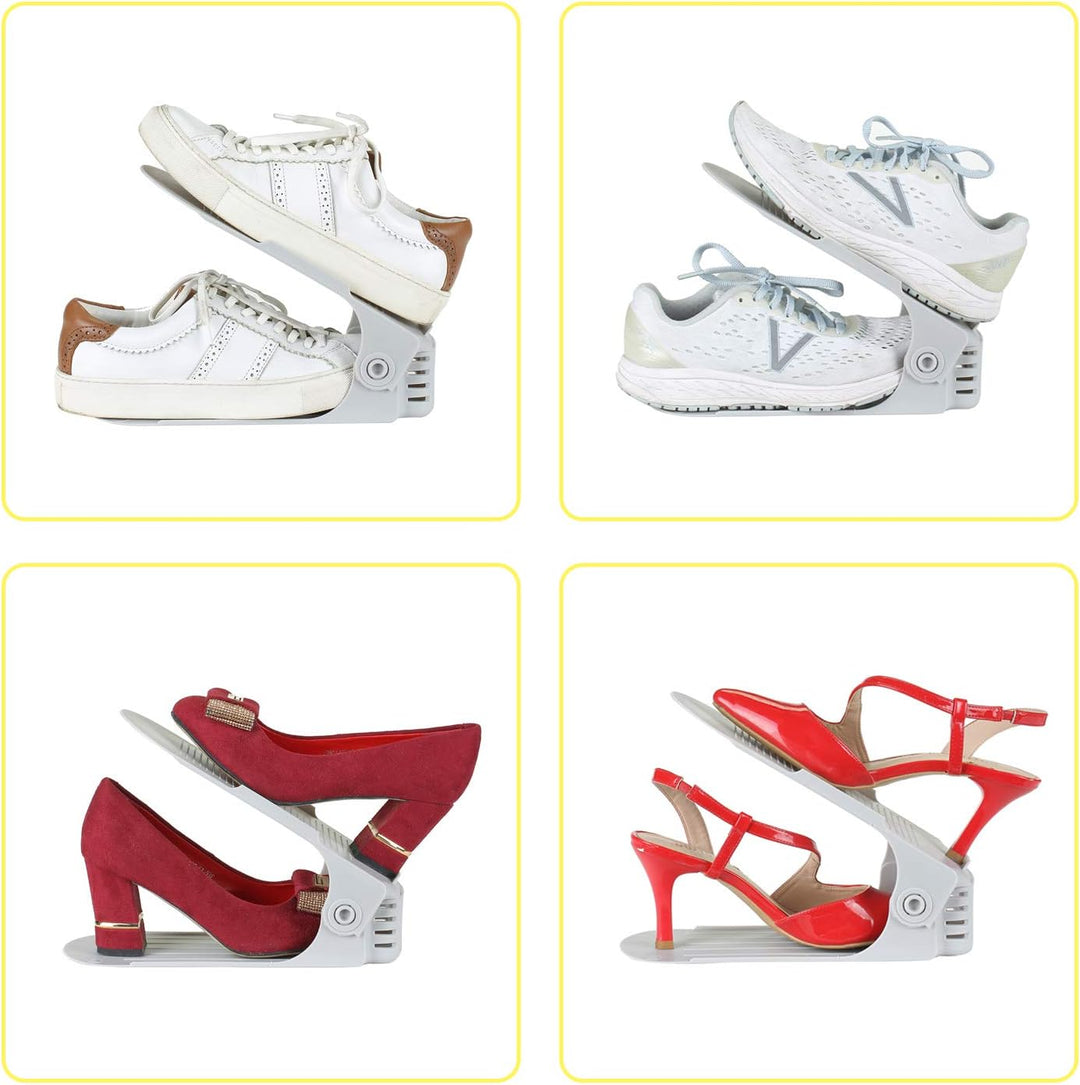 30 x Verstellbarer Schuhschlitz Schuhregal Schuhstapler schuhaufbewahrung Schuhorganizer Schuhhalter