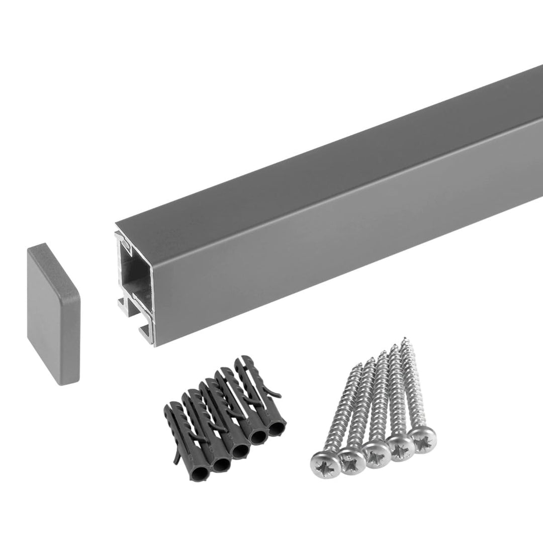 Kesseböhmer Linero style Küchenreling Edelstahloptik 1800 x 22 x 29 mm Alu Relingsystem von SOTECH P