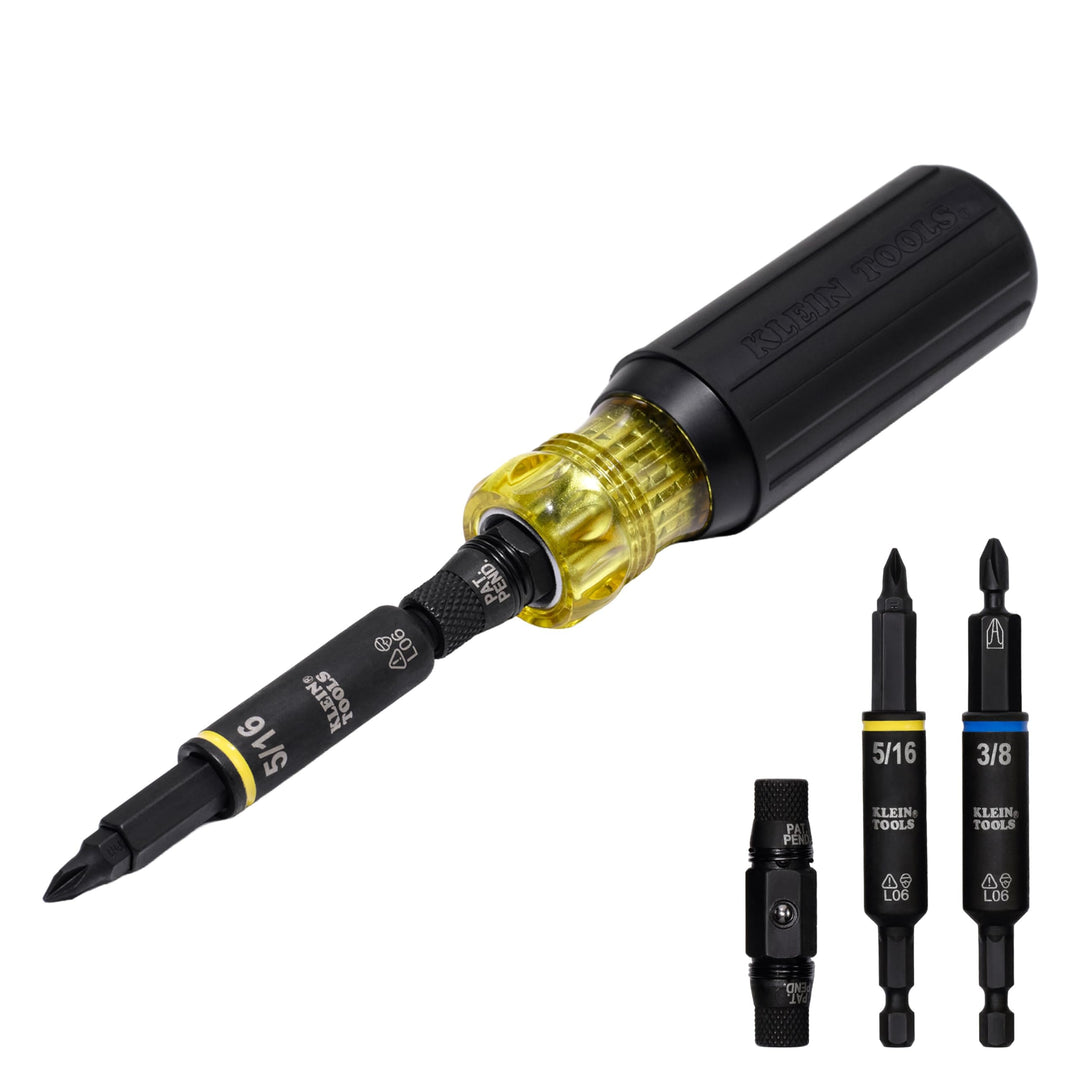 Klein Tools 32500HD Multi-Bit-Schraubendreher/Nuss-Schraubendreher, schlagfest, 11-in-1-Werkzeug mit