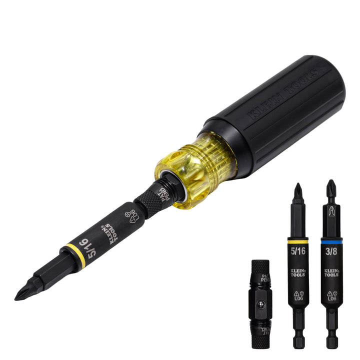 Klein Tools 32500HD Multi-Bit-Schraubendreher/Nuss-Schraubendreher, schlagfest, 11-in-1-Werkzeug mit