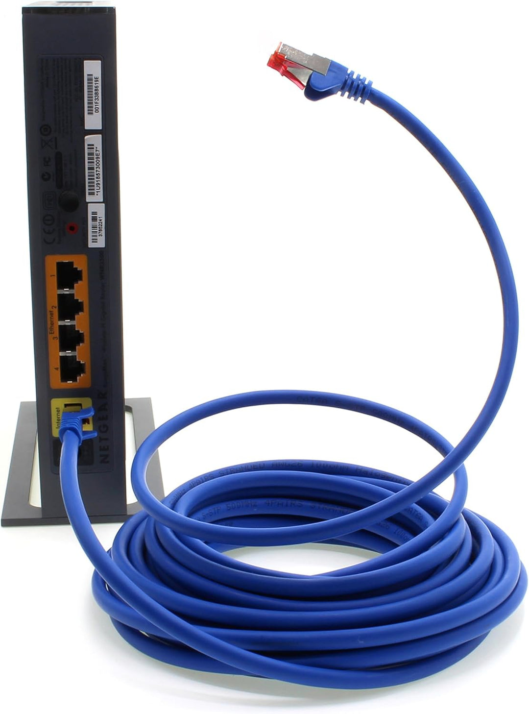 1aTTack.de 7,5m - blau - 5 Stück - Netzwerkkabel CAT6a (10Gb/s) S-FTP CAT 6a Lankabel - GHMT zertifi