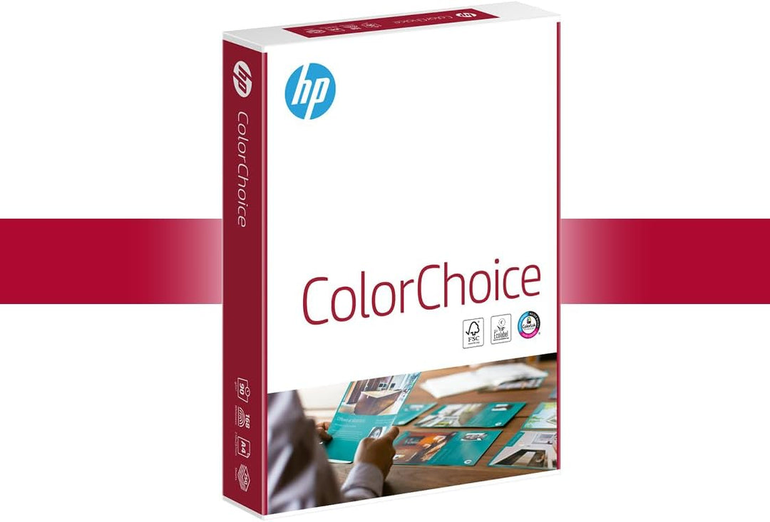 HP Druckerpapier, Farblaserpapier Colorchoice CHP760 - 90 g, A3, 2000 Blatt (4x500), extraglatt, wei