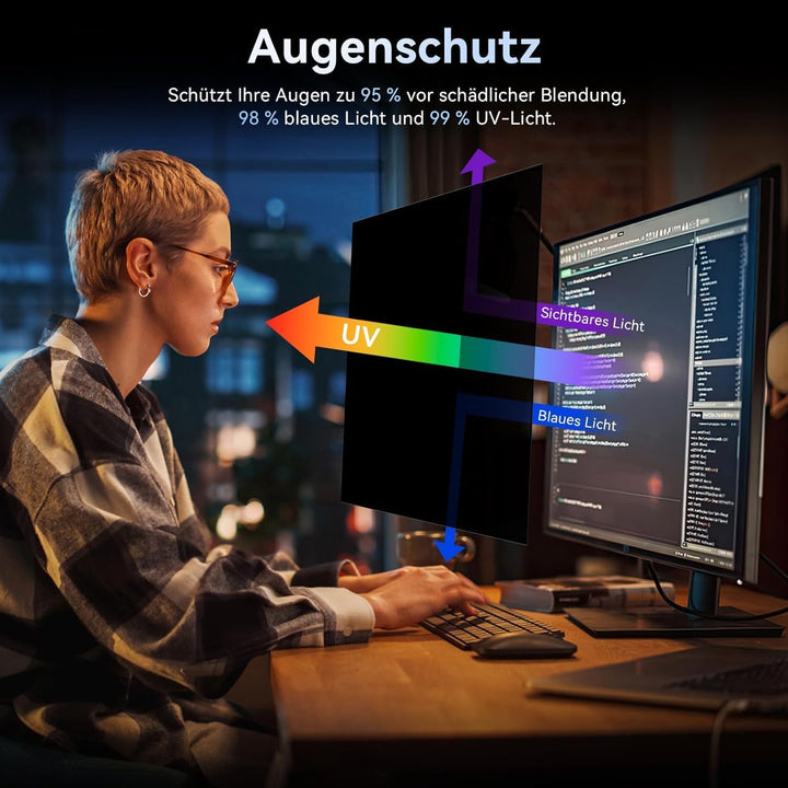 salipt 68,6 cm (27 Zoll) Computer-Sichtschutzfilter für 16:9-Breitbild-Display, Bildschirm-Privatspi