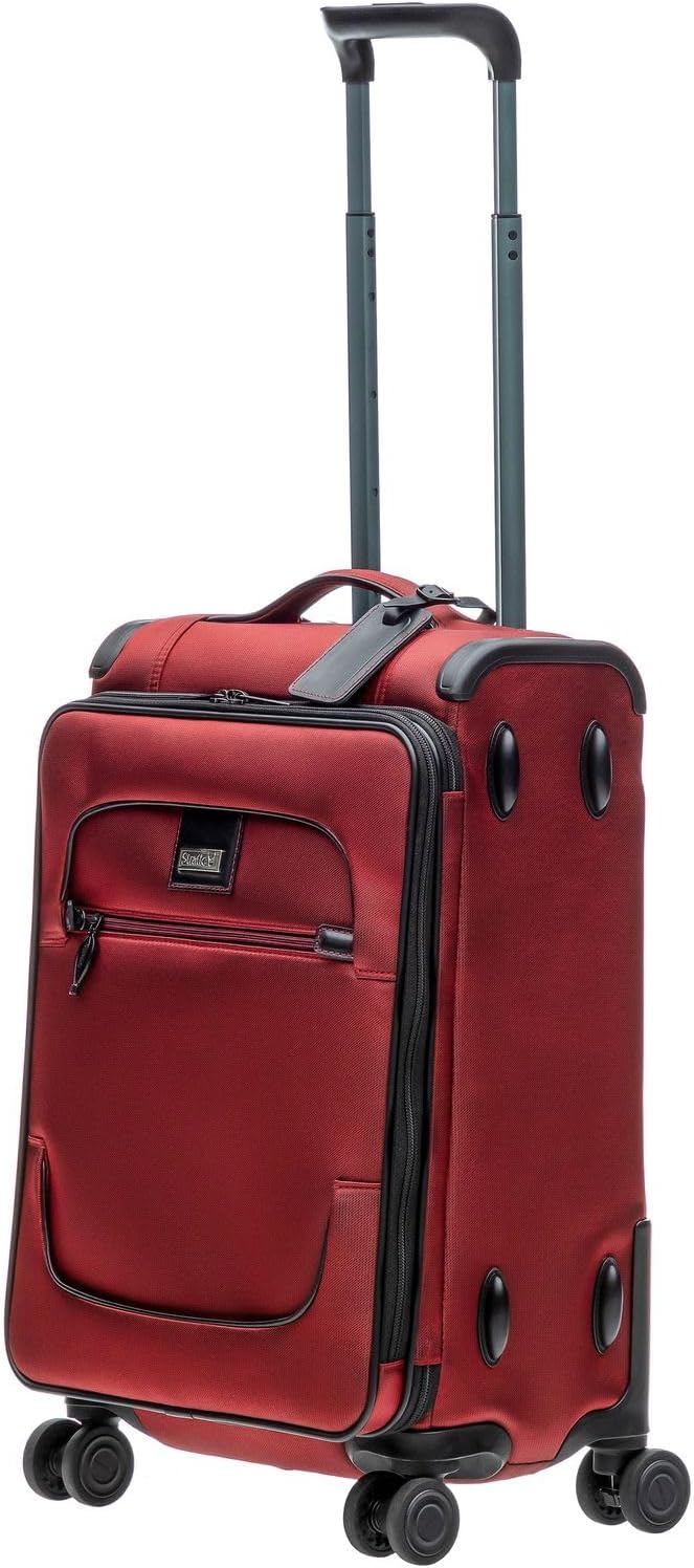 Stratic Bay Koffer Weichschale Reisekoffer Trolley Rollkoffer Handgepäck, TSA Kofferschloss, 4 Rolle