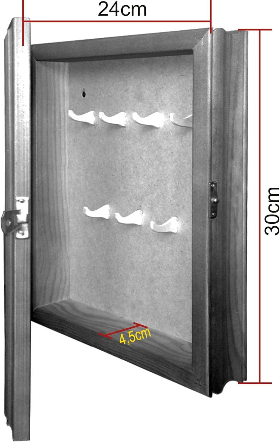 Schlüsselkasten aus Holz Hängeschrank mit Schlüsselbrett Wandorganizer für Schlüsselaufbewahrungm Sc