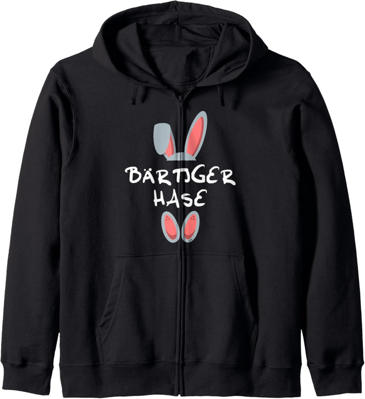 Bärtiger Hase Osterhase Männer Geschenk Partnerlook Oster Kapuzenjacke