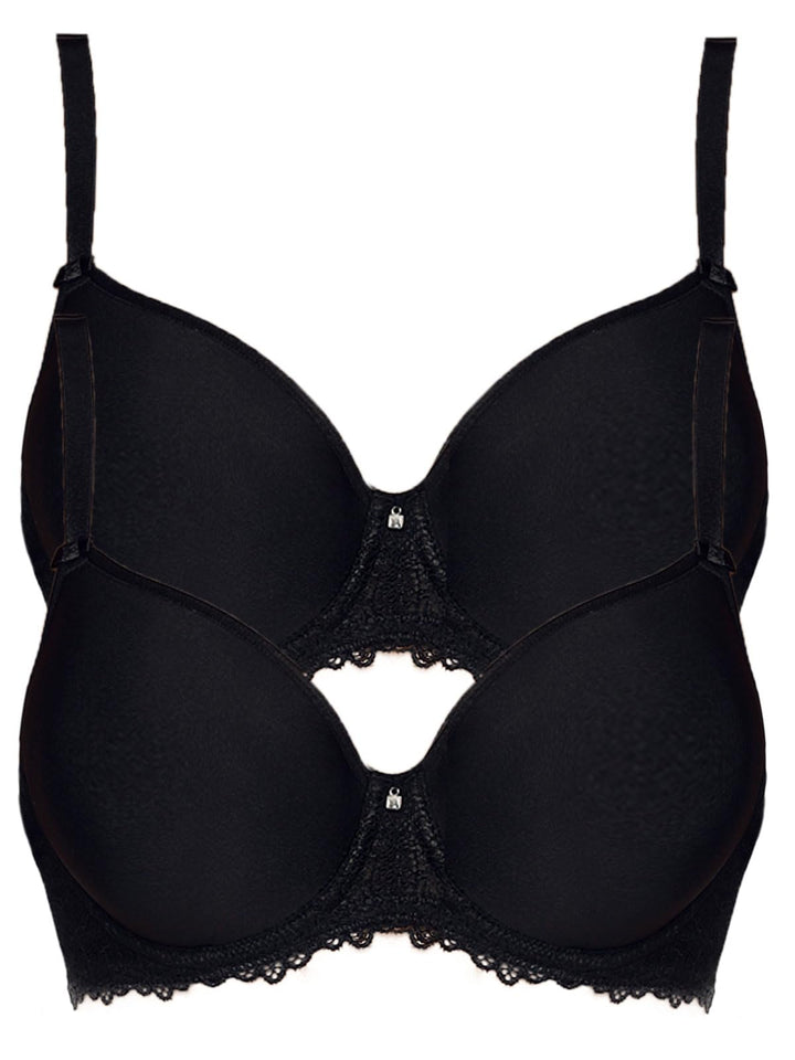 VIANIA! 2er Pack Spacer Bügel BH Leni 204461 75D Schwarz, 75D Schwarz