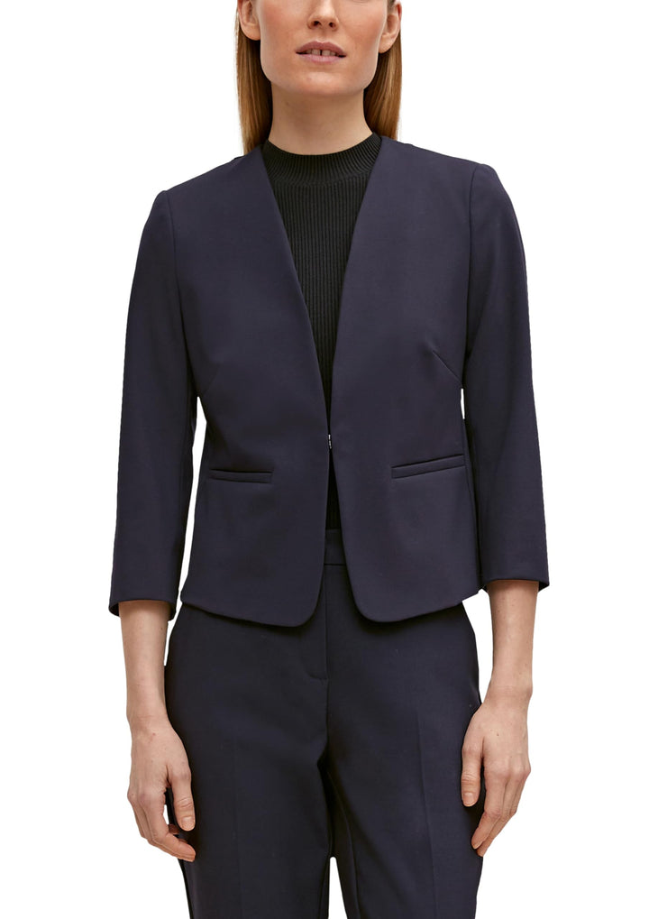 comma Blazer mit kurzem Schnitt, 5976 Blau