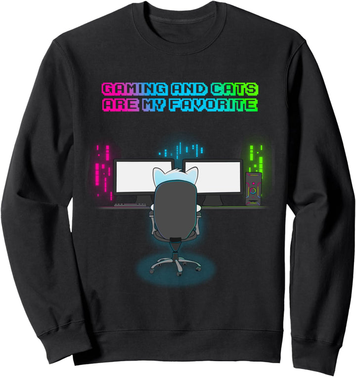 Katze, Spiele, Spieler, Videospiele Sweatshirt