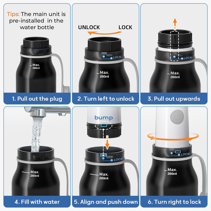 BIGCOW Tragbare Bidet mit 3 Sprühmodi | Elektrische Po Dusche | IPX7 Wasserschutz &amp; Druckregulierung
