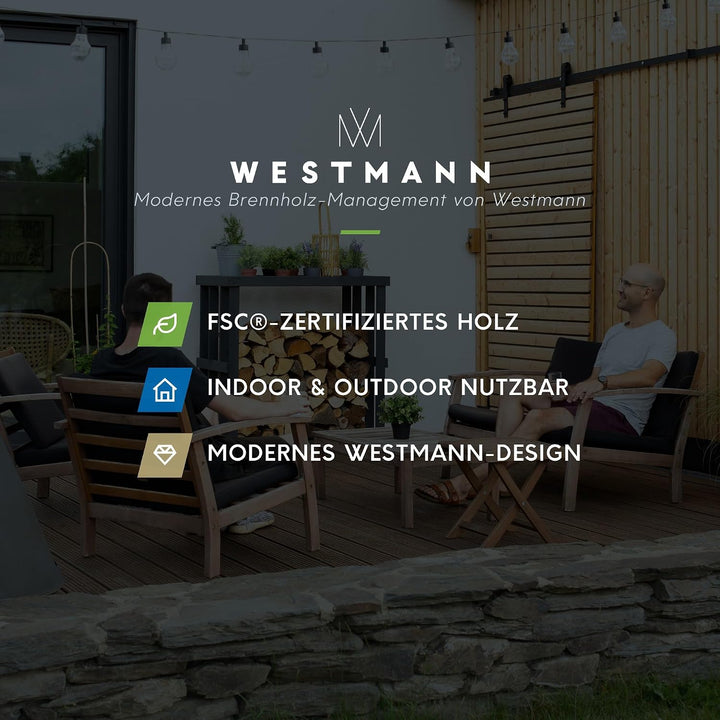 WESTMANN Kaminholzregal Harald 52x108x106 cm Kiefernholz Brennholzregal
