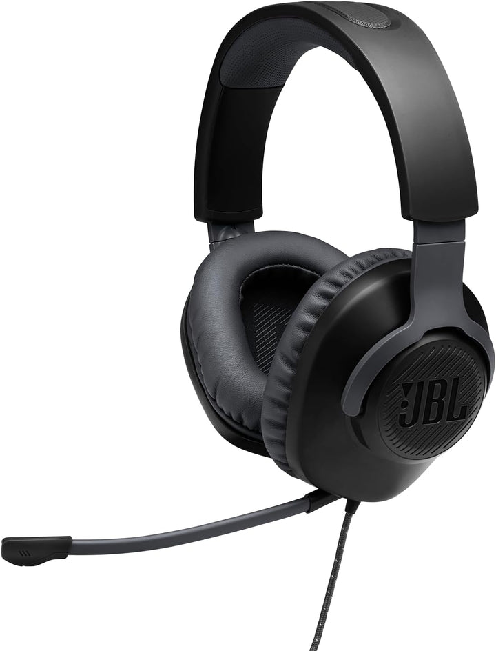 JBL Quantum 100 Over-Ear Gaming-Kopfhörer, kabelgebunden, Schwarz, schwarz