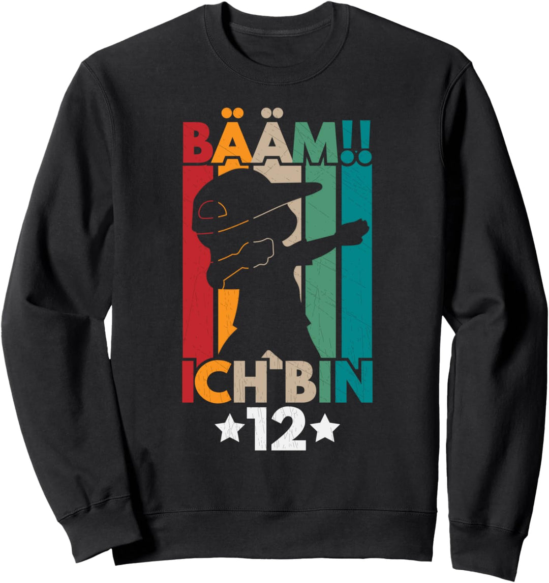 12 Geburtstag Junge Mädchen,Dabbing Motiv, Lustiges Kinder Sweatshirt