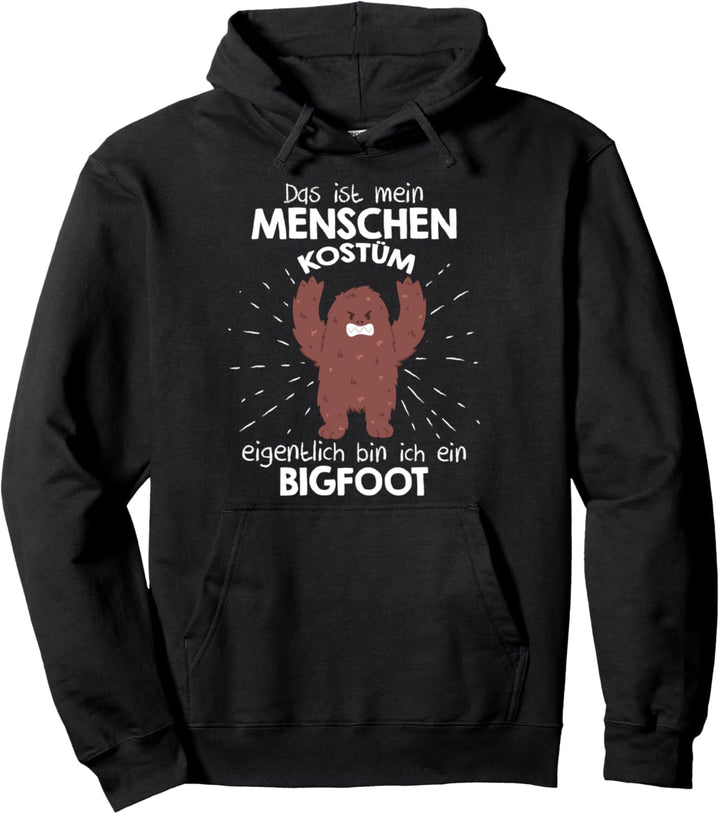 Mein Menschen Kostüm Bin ich ein Bigfoot, Halloween Outfit Pullover Hoodie