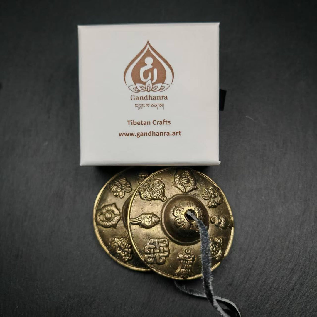 Gandhanra Tibetan Tingsha Glocke mit schönem Fall, für Klangheilung, Yoga, Meditation, Achtsamkeit -