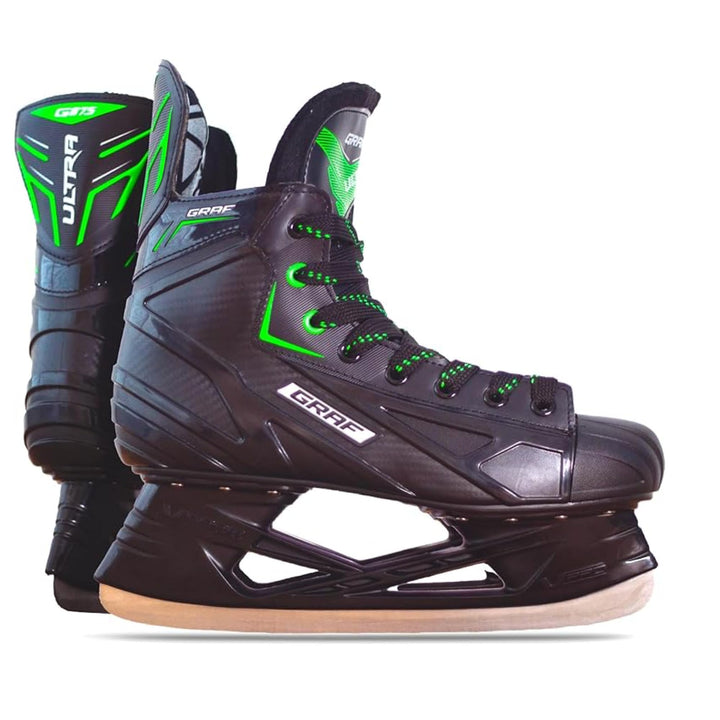 GRAF Eishockes-Schlittschuhe Ultra G875 Green Edition Venom PRO Black Schlittschuh 40 EU Schwarz Grü