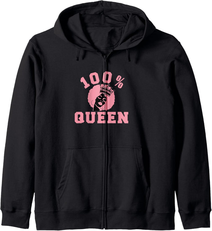 100 Percent Afro Melanin Queen Kapuzenjacke