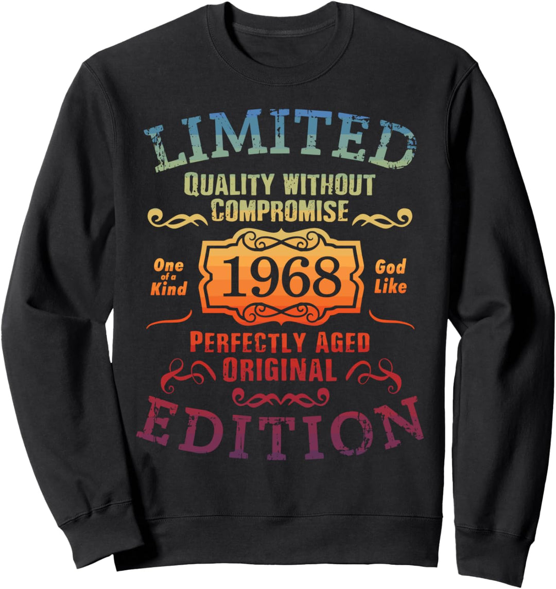 Retro Geburtstag 1968 Limited Edition Geschenk Used Vintage Sweatshirt