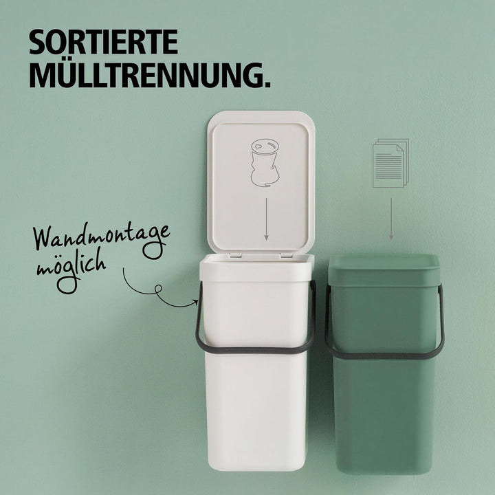 Brabantia Recyclingeimer Sort & GO 40 L Grau Grey 40 Liter Mülleimer, Grey 40 Liter Mülleimer