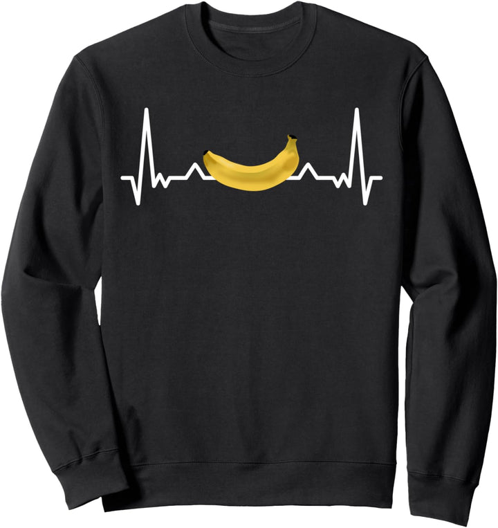 Mein Herz schlägt für Bananen - Lustige Fruchtgrafik Sweatshirt