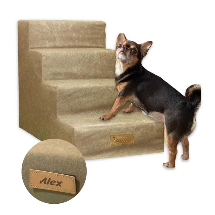 Sofatreppe für Hunde und Katzen – Hundetreppe für Bett &amp; Sofa – 3- oder 4-stufig, rutschfest &amp; wasch