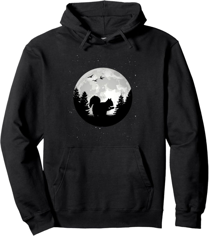 Eichhörnchen Mond Pullover Hoodie