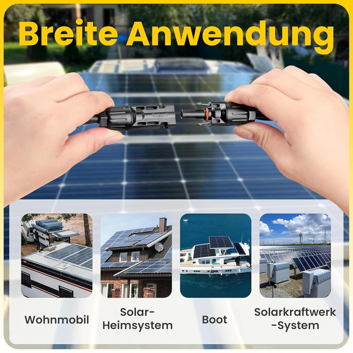 Offgridtec PV-zu-PV Flachkabel 4mm², Superflaches Solarkabel-Verlängerungskabel mit hochwertigen Ste