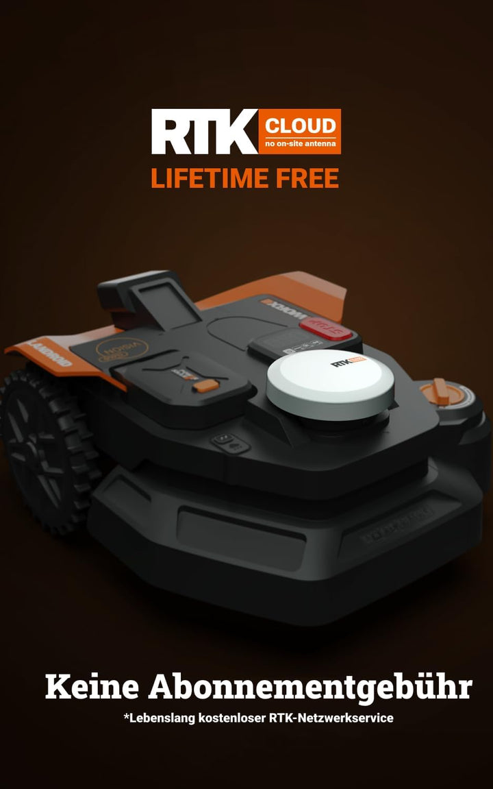 WORX Landroid Vision Cloud WR330E 2WD Mähroboter ohne Begrenzungskabel für 3000 m² (KI-Hinderniserke