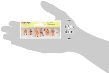 NOCH® Gleisbautrupp, handbemalte Modellfiguren, 1:87 für Spur H0 in oranger Sicherheitskleidung - pe