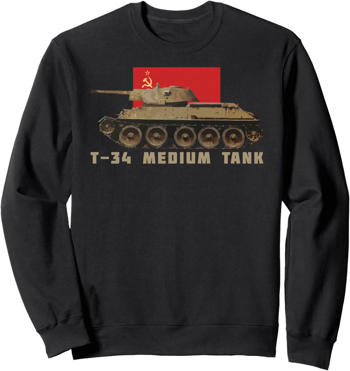 T-34 Russischer T34 Mittlerer Panzer WW2 Sowjetrussland Sweatshirt