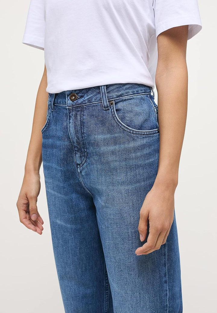 MUSTANG Damen Jeans Charlotte Tapered Fit - Blau - Blue Denim W26-W34 Stretch 33W / 34L Mittelblau 5