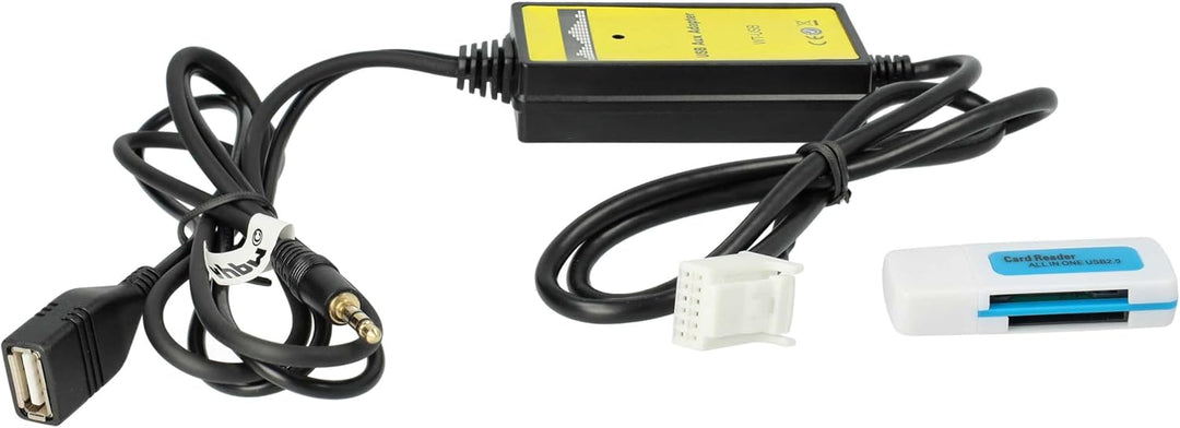 vhbw AUX Line In Adapter Kabel KFZ Radio kompatibel mit Toyota Yaris 2006-2010 Auto, Fahrzeug, USB