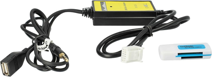 vhbw AUX Line In Adapter Kabel KFZ Radio kompatibel mit Toyota Yaris 2006-2010 Auto, Fahrzeug, USB