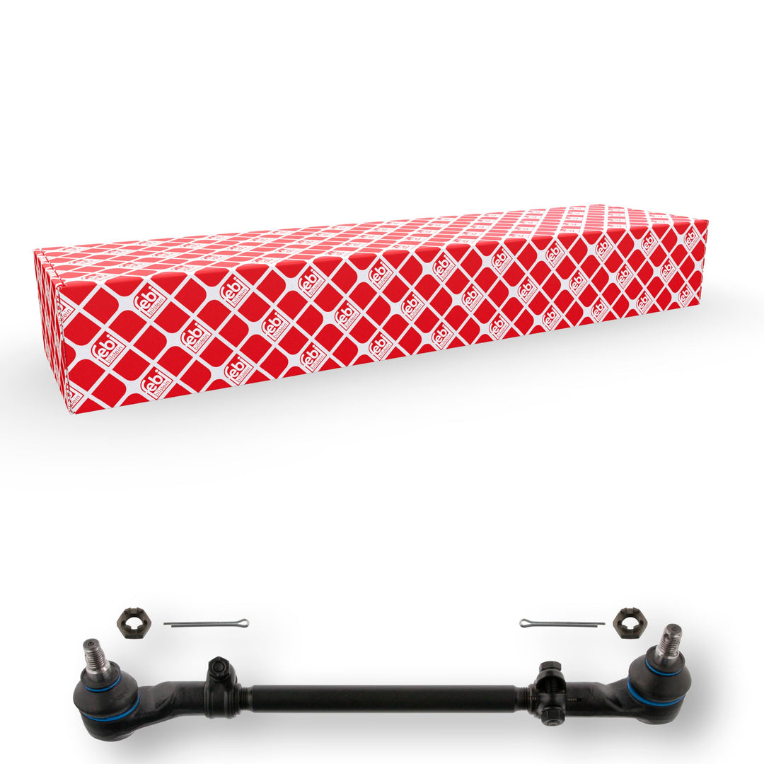 febi bilstein 02289 Spurstange mit Kronenmuttern und Splinten , 1 Stück Vorderachse links, Vorderach