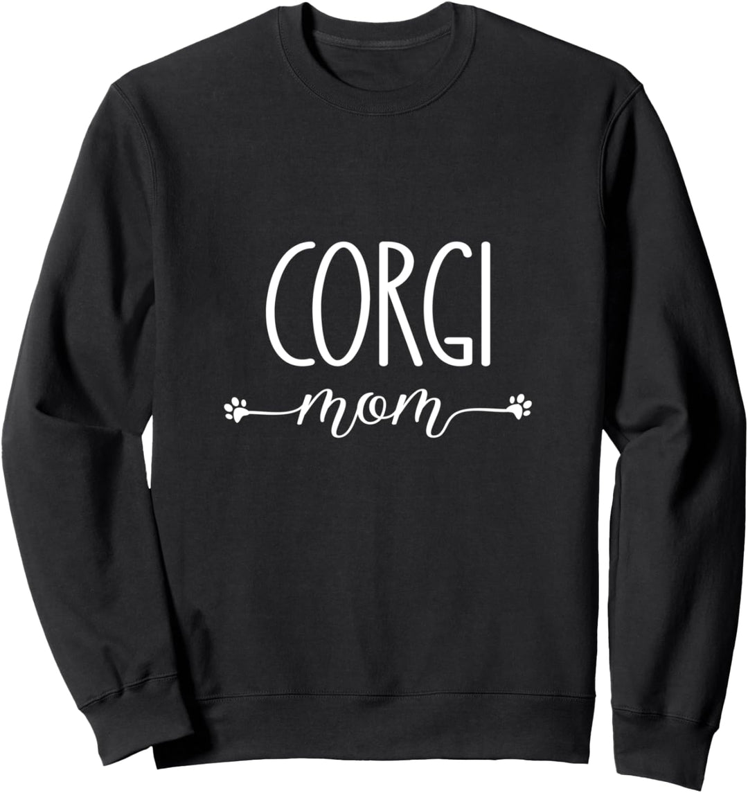 Dog Paw Print Corgi Mom Sweatshirt