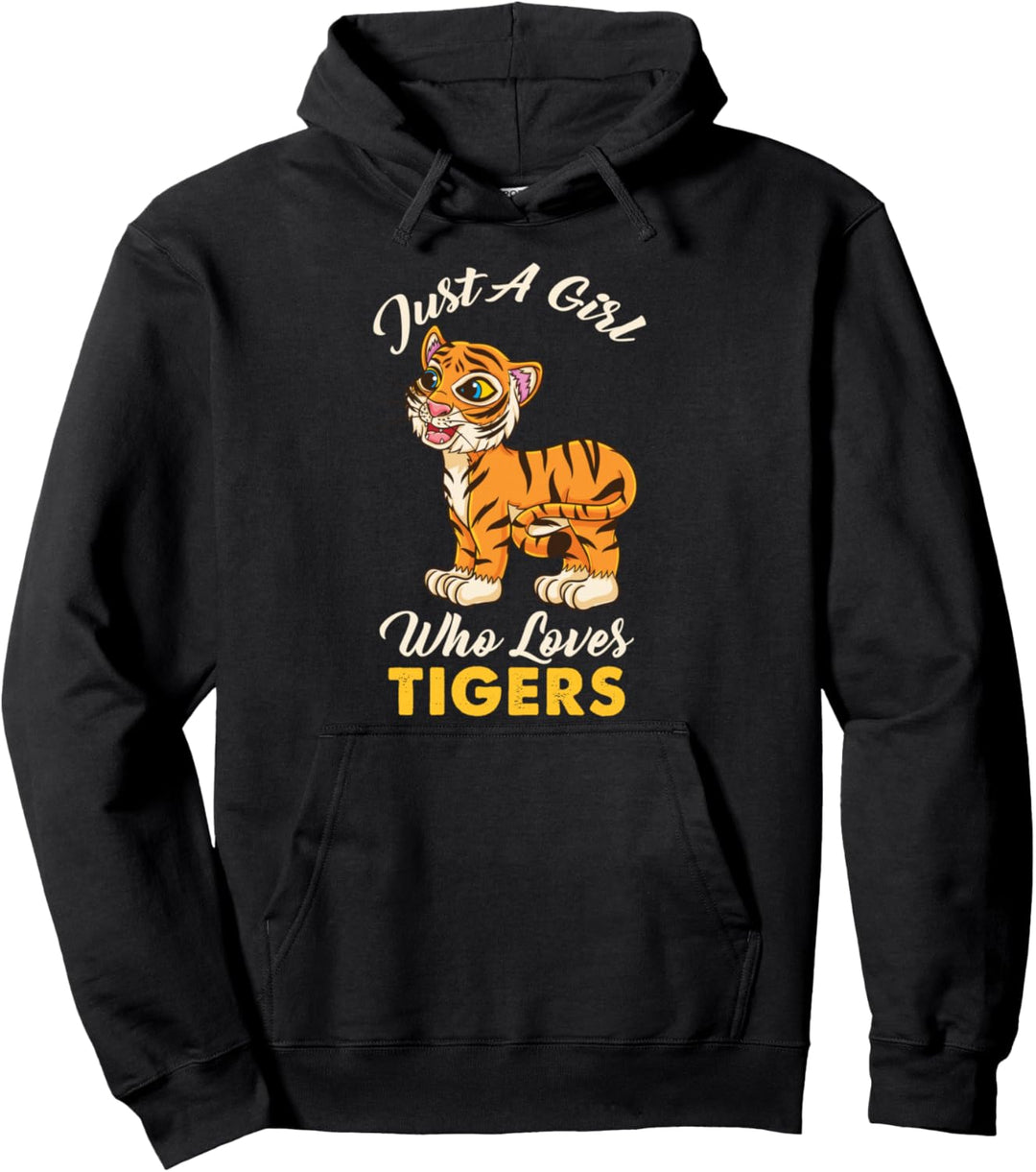 Nur ein Mädchen das Tiger liebt Pullover Hoodie