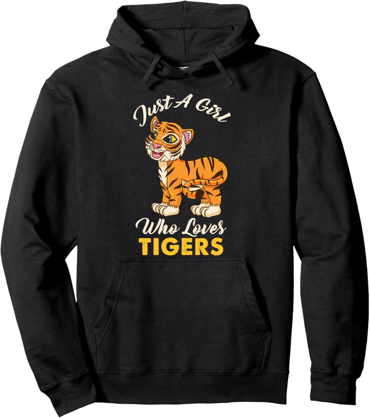 Nur ein Mädchen das Tiger liebt Pullover Hoodie